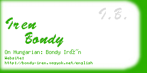 iren bondy business card